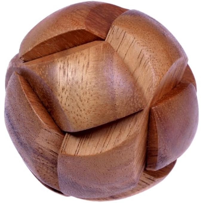 BALL - 3D PUZZLE - THINKING GAME - PUZZLE GAME - PATIENCE GAME - LOGIC GAME MADE OF WOOD - Image 1